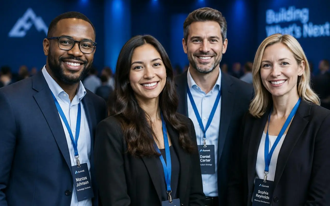 Business professionals at a conference